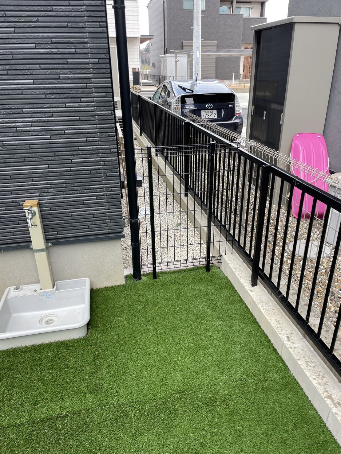 尾張旭市U様邸　リンクストーン樹脂舗装工事＋モルタル階段新設