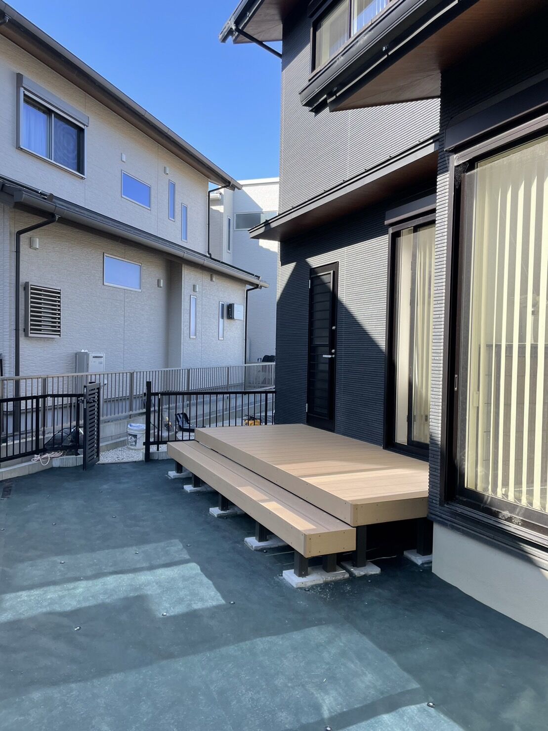 尾張旭市U様邸　リンクストーン樹脂舗装工事＋モルタル階段新設