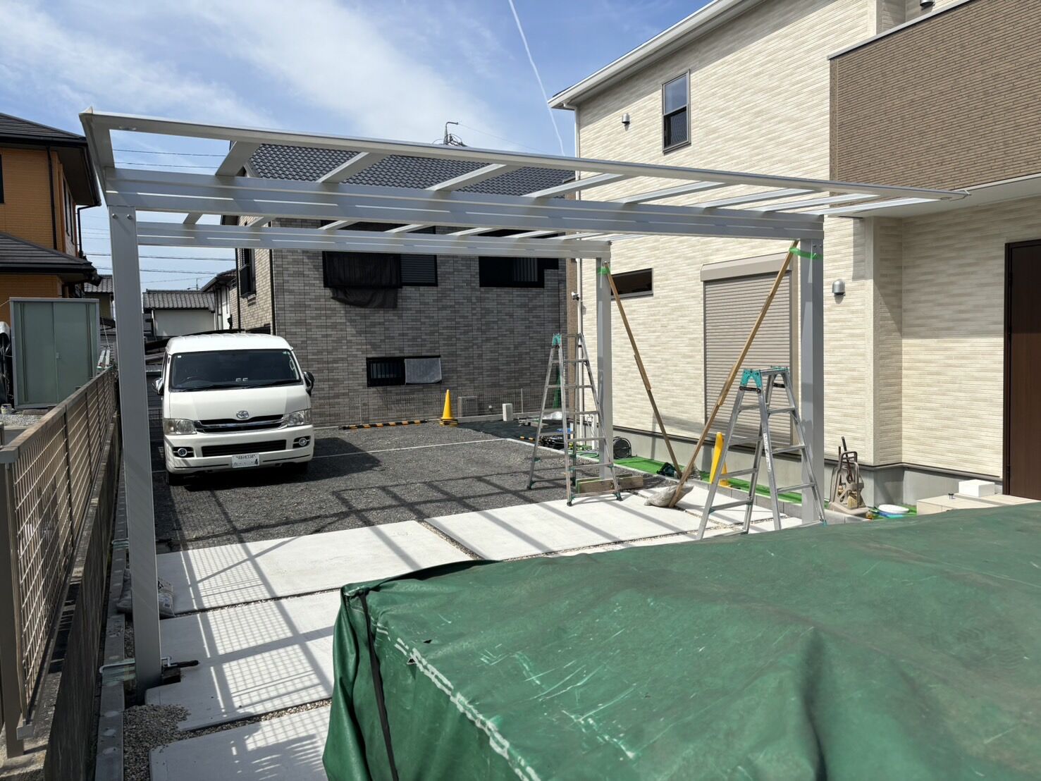 尾張旭市U様邸　リンクストーン樹脂舗装工事＋モルタル階段新設