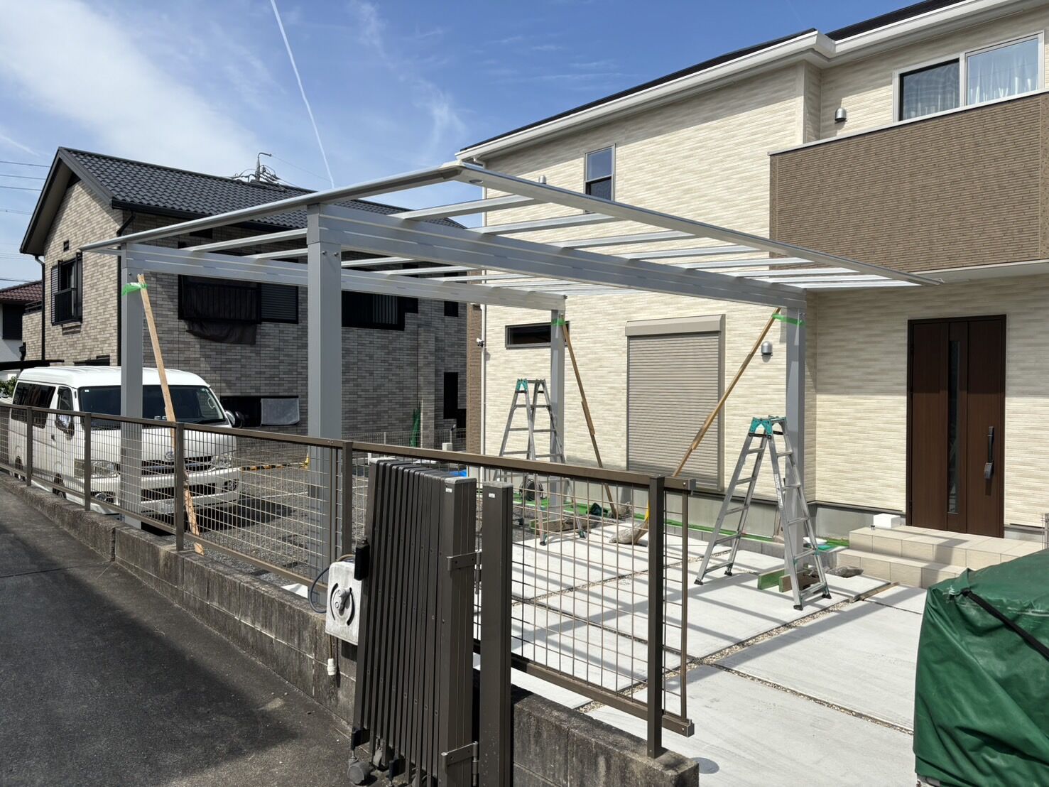 尾張旭市U様邸　リンクストーン樹脂舗装工事＋モルタル階段新設
