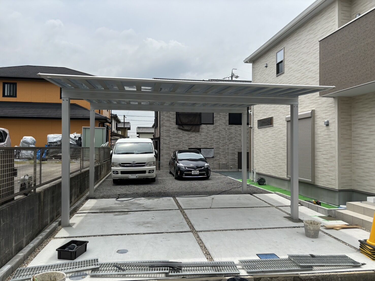 尾張旭市U様邸　リンクストーン樹脂舗装工事＋モルタル階段新設