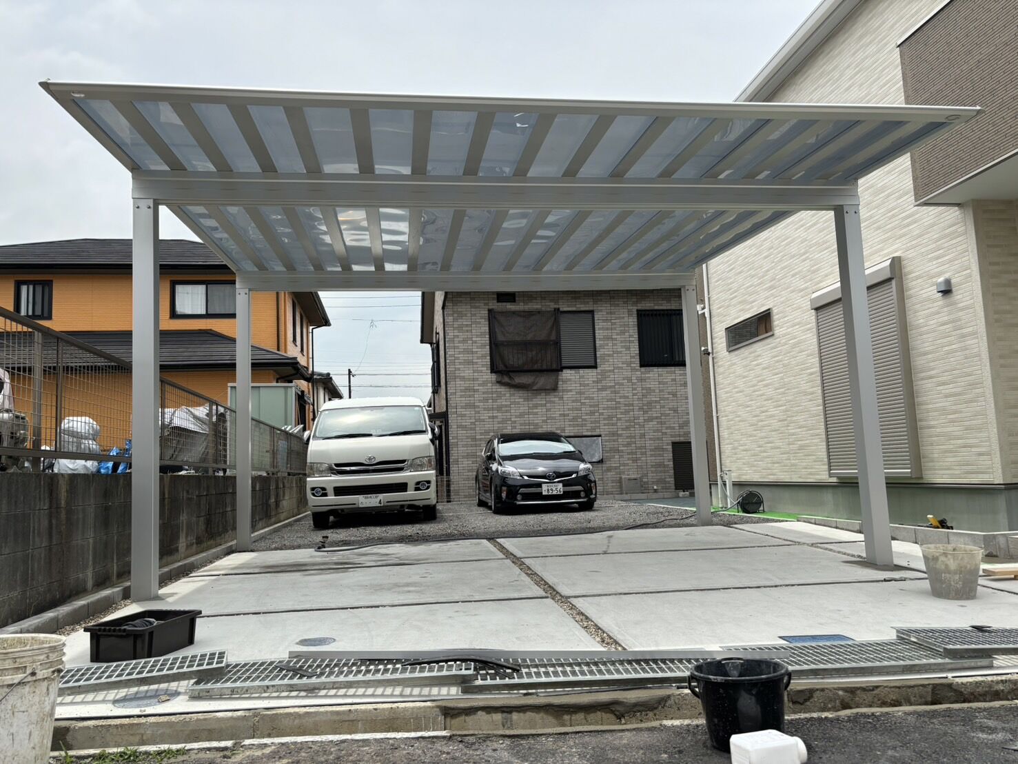 尾張旭市U様邸　リンクストーン樹脂舗装工事＋モルタル階段新設
