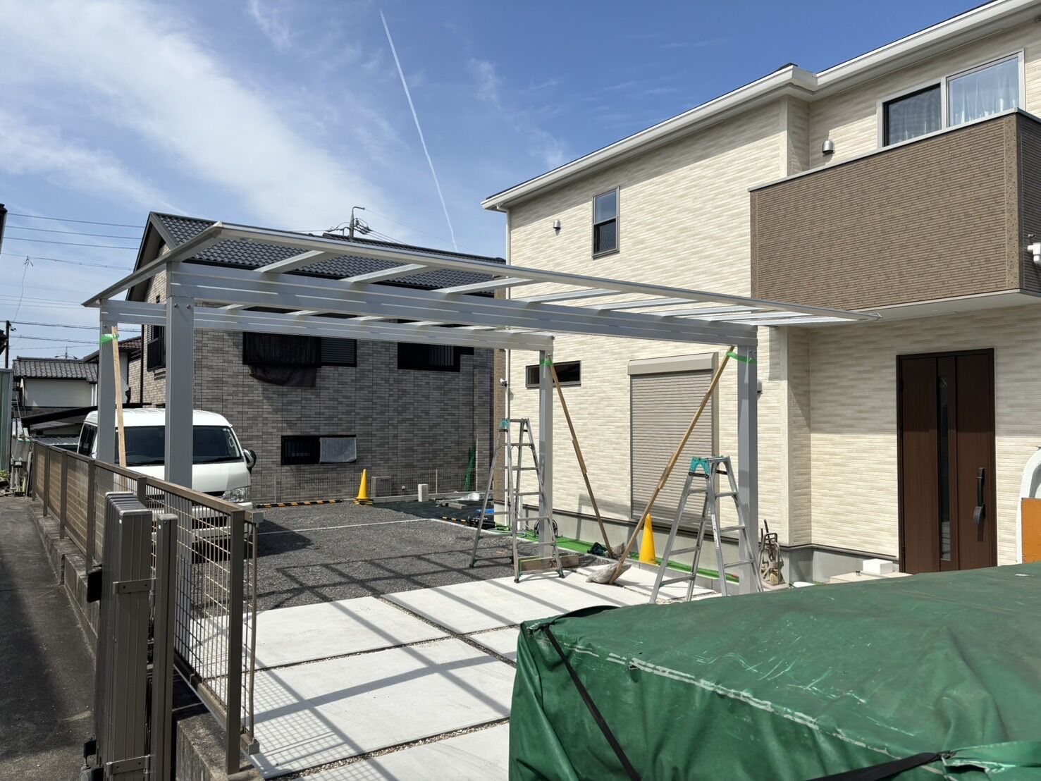 尾張旭市U様邸　リンクストーン樹脂舗装工事＋モルタル階段新設