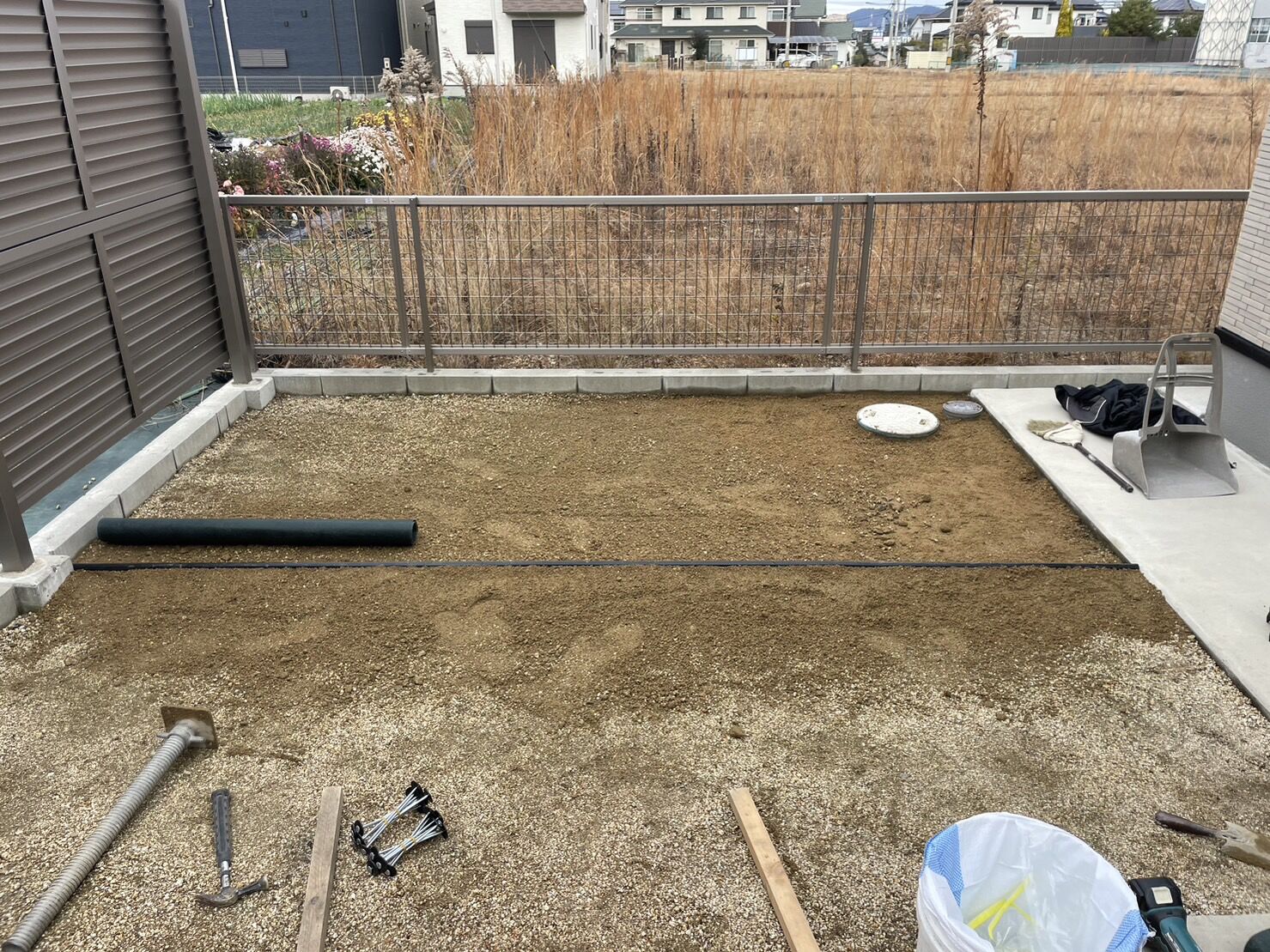 尾張旭市U様邸　リンクストーン樹脂舗装工事＋モルタル階段新設