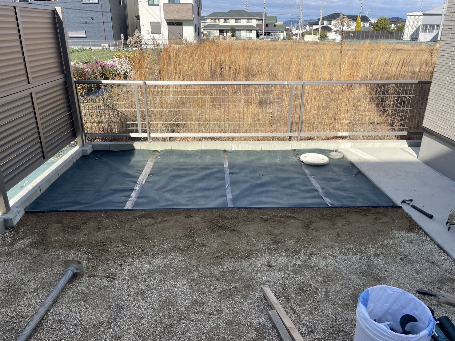 尾張旭市U様邸　リンクストーン樹脂舗装工事＋モルタル階段新設