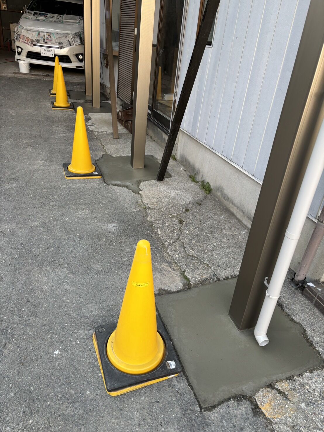 尾張旭市U様邸　リンクストーン樹脂舗装工事＋モルタル階段新設
