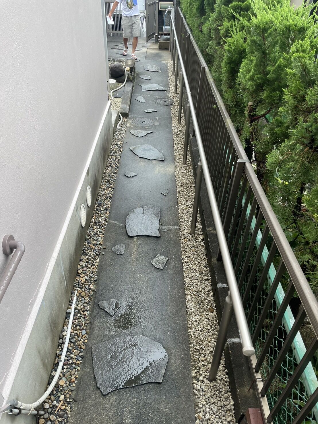 尾張旭市U様邸　リンクストーン樹脂舗装工事＋モルタル階段新設