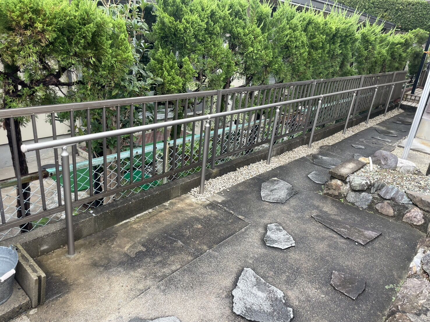 尾張旭市U様邸　リンクストーン樹脂舗装工事＋モルタル階段新設