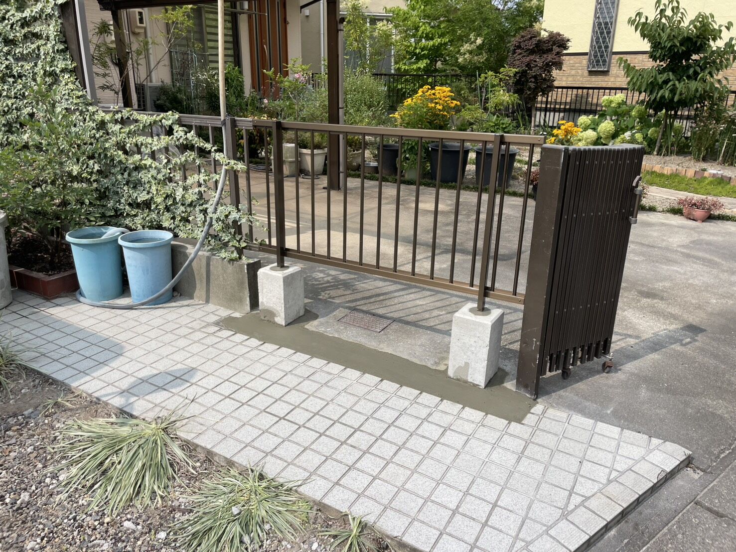 尾張旭市U様邸　リンクストーン樹脂舗装工事＋モルタル階段新設
