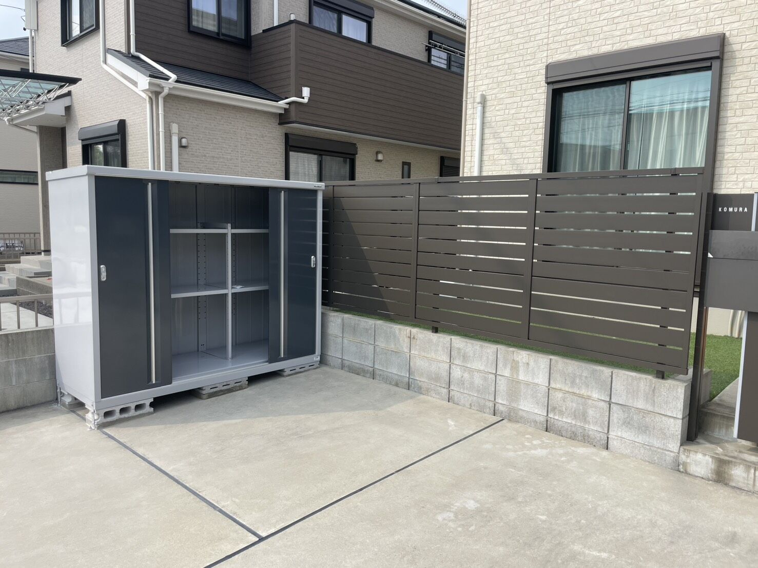 尾張旭市U様邸　リンクストーン樹脂舗装工事＋モルタル階段新設