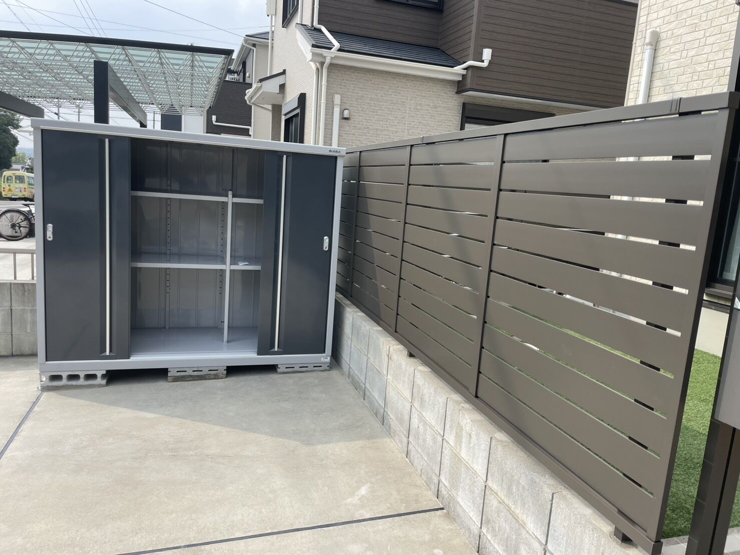 尾張旭市U様邸　リンクストーン樹脂舗装工事＋モルタル階段新設