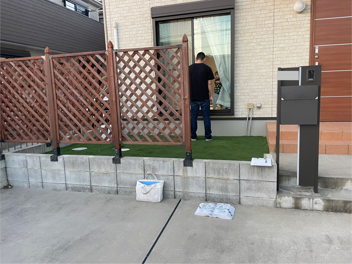 尾張旭市U様邸　リンクストーン樹脂舗装工事＋モルタル階段新設