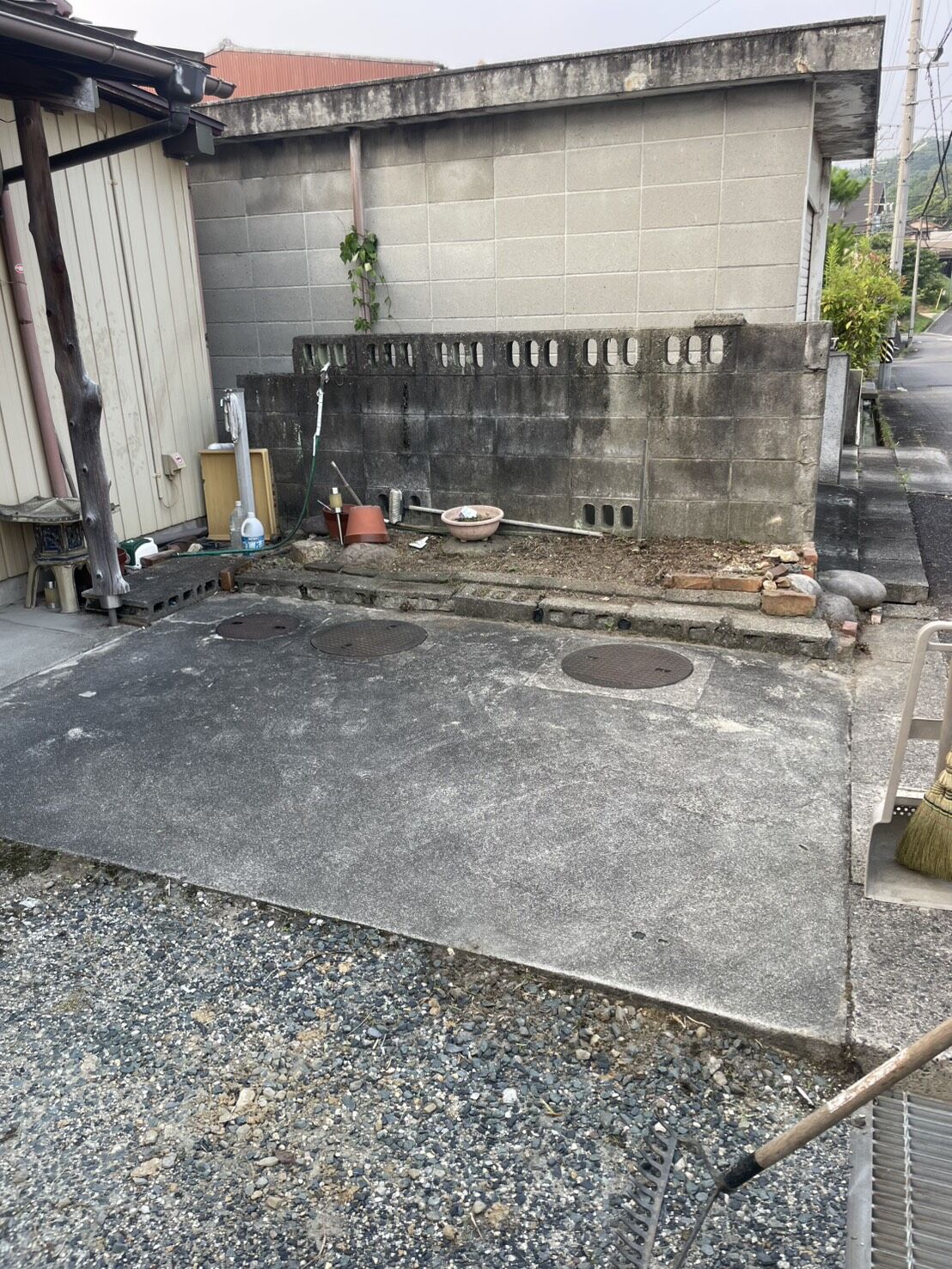 尾張旭市U様邸　リンクストーン樹脂舗装工事＋モルタル階段新設
