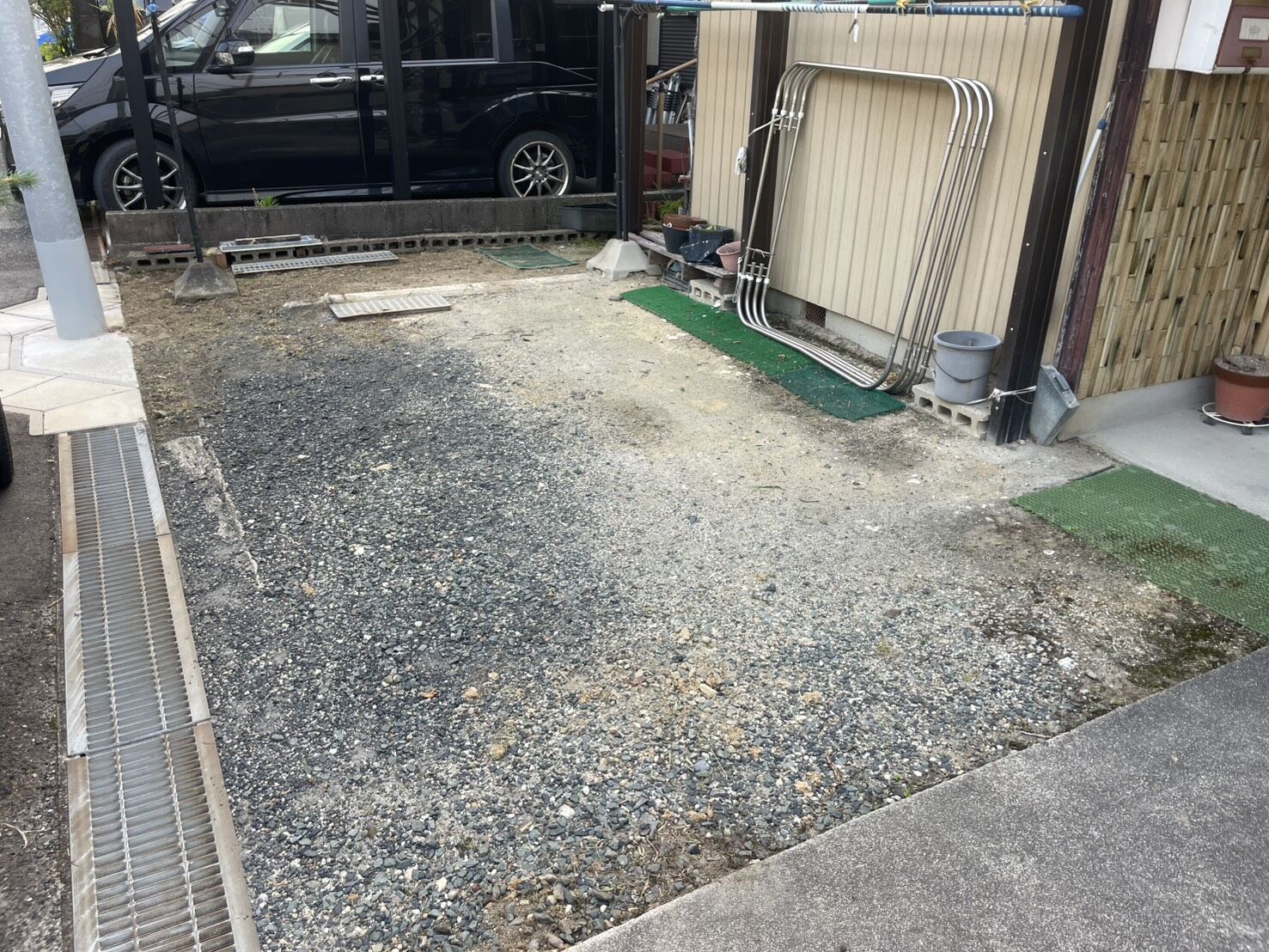 尾張旭市U様邸　リンクストーン樹脂舗装工事＋モルタル階段新設
