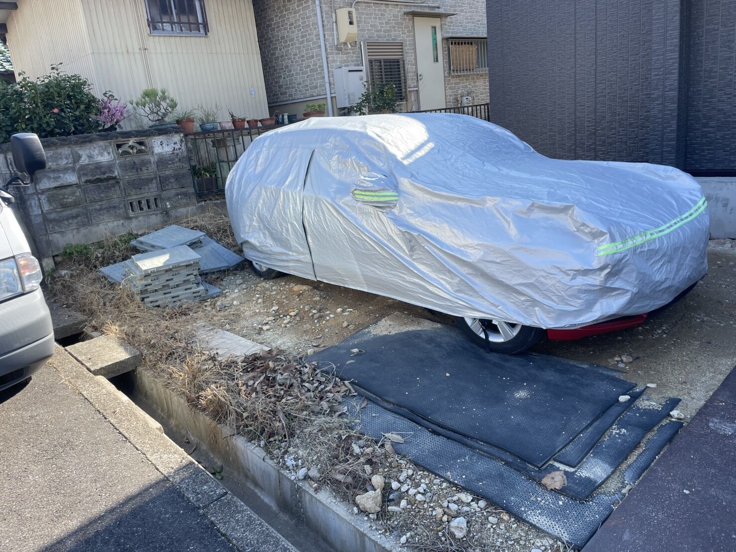 尾張旭市U様邸　リンクストーン樹脂舗装工事＋モルタル階段新設