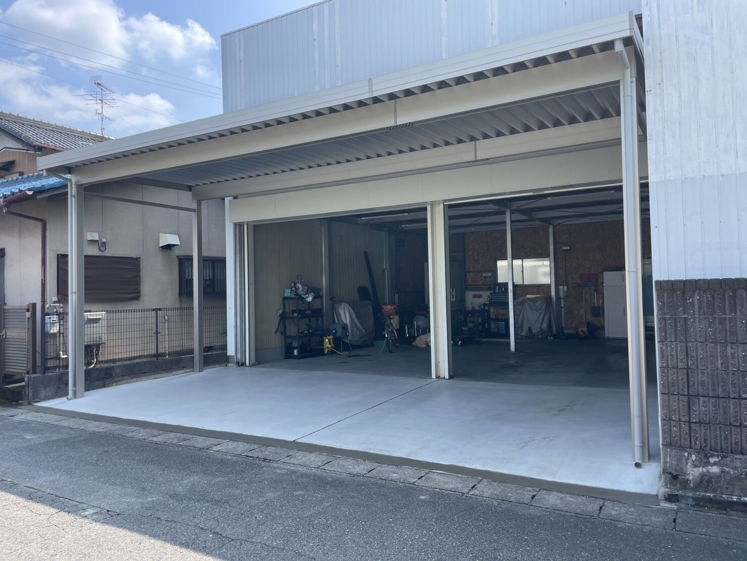 尾張旭市U様邸　リンクストーン樹脂舗装工事＋モルタル階段新設